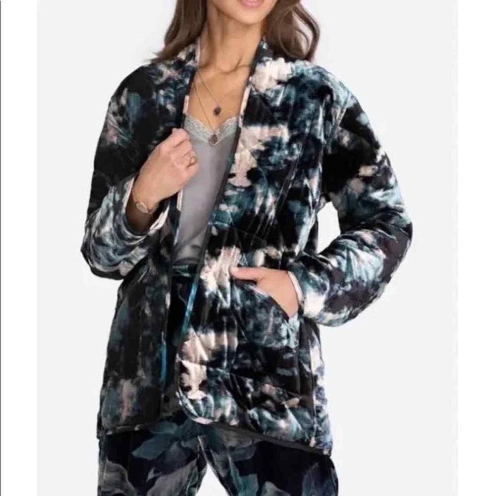Johnny Was NWT Shadow Velvet Quilted Jacket SZ M